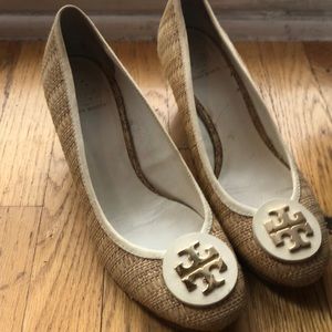 Tory burch raffia wedges